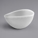A white Elite Global Solutions melamine bowl with gray specks.