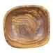 An Elite Global Solutions wood grain rectangular melamine bowl.