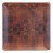 An Elite Global Solutions square bamboo and melamine plate with a checkered pattern.