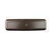 A brown rectangular Elite Global Solutions melamine bowl with white speckles.