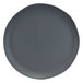 A close-up of an Elite Global Solutions matte dark gray speckled melamine plate.