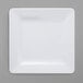 An Elite Global Solutions white square melamine plate.