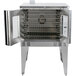 A large stainless steel Garland convection oven with a door open.