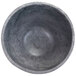 A close-up of a grey Elite Global Solutions Basalt melamine serving bowl.