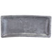 An Elite Global Solutions rectangular coal melamine serving platter with a gray surface.