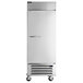 A stainless steel Beverage-Air reach-in refrigerator with a silver handle.