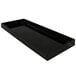 A black rectangular tray with a low profile.