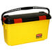 A yellow Rubbermaid container with black accents.