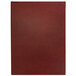 A red leather H. Risch Inc. Tamarac menu cover on a white background.
