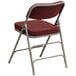 Flash Furniture HA-MC320AF-BG-GG Burgundy Metal Folding Chair with 2 1/2" Padded Fabric Seat Main Thumbnail 2