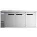 Avantco UBB-378-HC-S 79" Stainless Steel Counter Height Solid Door Back Bar Refrigerator with LED Lighting Main Thumbnail 5