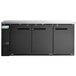 Avantco UBB-378-HC 79" Black Counter Height Solid Door Back Bar Refrigerator with LED Lighting Main Thumbnail 5