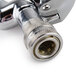 A close-up of a silver T&S B-1420 Squeeze Valve with Quick Connect Socket.