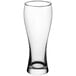 An Acopa customizable pilsner glass with a clear bottom and rim.
