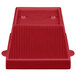 A Tablecraft red cast aluminum square condiment bowl with a lid on top.