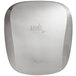A close-up of a Lavex stainless steel hand dryer.