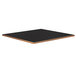 A black square Bon Chef dining table top.