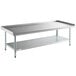 Steelton 30" x 72" 18-Gauge Stainless Steel Equipment Stand with Undershelf and Galvanized Legs Main Thumbnail 2