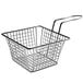 An Acopa chrome wire mini fry basket with a handle.