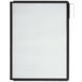 A white board with a black frame holding 5 rectangular panels in assorted colors.