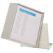 A Durable VARIO desktop reference system with a white paper and blue text on it.