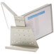 A Durable VARIO gray desktop reference system with a white paper holder.