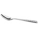 A silver Reserve by Libbey stainless steel dessert spoon with a handle.