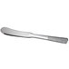 A close-up of a Reserve by Libbey stainless steel butter knife with a white background.