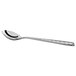 A Reserve by Libbey stainless steel bouillon spoon with a silver handle.
