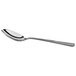 A Reserve by Libbey stainless steel demitasse spoon with a silver handle and spoon.
