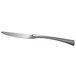 A silver Reserve by Libbey stainless steel dinner knife with a handle.
