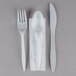 Choice Medium Weight White Wrapped Plastic Cutlery Set with Napkin - 250/Case Main Thumbnail 3