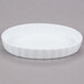 CAC QSV-5 White Fluted Oval Serving Dish 5" x 4" - 36/Case Main Thumbnail 2