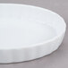 CAC QSV-5 White Fluted Oval Serving Dish 5" x 4" - 36/Case Main Thumbnail 5