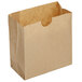 An American Metalcraft brown paper mini snack bag with a cut out top.