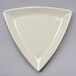 Tuxton BEZ-1108 11" Eggshell Triangle China Plate - 12/Case Main Thumbnail 2