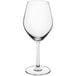 An Acopa Elevation clear wine glass with a stem.