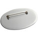 Cawley 1 3/4" x 2 1/2" Customizable White Premium Metal Oval Nametag Main Thumbnail 4