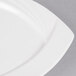 CAC GAD-SQ16 Garden State 10 1/2" Bone White Square Porcelain Plate - 12/Case Main Thumbnail 4