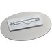 Cawley 1 3/4" x 2 1/2" Customizable Silver Economy Metal Oval Nametag Main Thumbnail 4