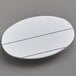 Cawley 1 3/4" x 2 1/2" Customizable White Plastic Oval Nametag Main Thumbnail 3