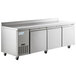 Avantco SS-WD-3R 93" Stainless Steel Extra Deep Worktop Refrigerator with 3 1/2" Backsplash Main Thumbnail 2