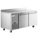 Avantco SS-WD-2R 67" Stainless Steel Extra Deep Worktop Refrigerator with 3 1/2" Backsplash Main Thumbnail 2