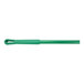A close up of a green plastic handle on a Carlisle Sparta Duo-Sweep broom.