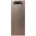 A H. Risch, Inc. Gatsby menu clipboard with brown vinyl wrap and metal clasp.