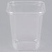 A D&W Fine Pack clear rectangular plastic deli container with a rectangular lid.