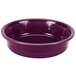 A purple Fiesta extra large china bowl with ripples on a white background.