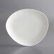 Acopa Nova 10 1/4" Cream White Organic Coupe Stoneware Plate - 12/Case Main Thumbnail 3
