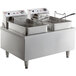 Cooking Performance Group F302 30 lb. Dual Tank Heavy-Duty Electric Countertop Fryer - 208/240V, 8400/11,000W