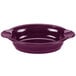 A purple oval baker with handles.